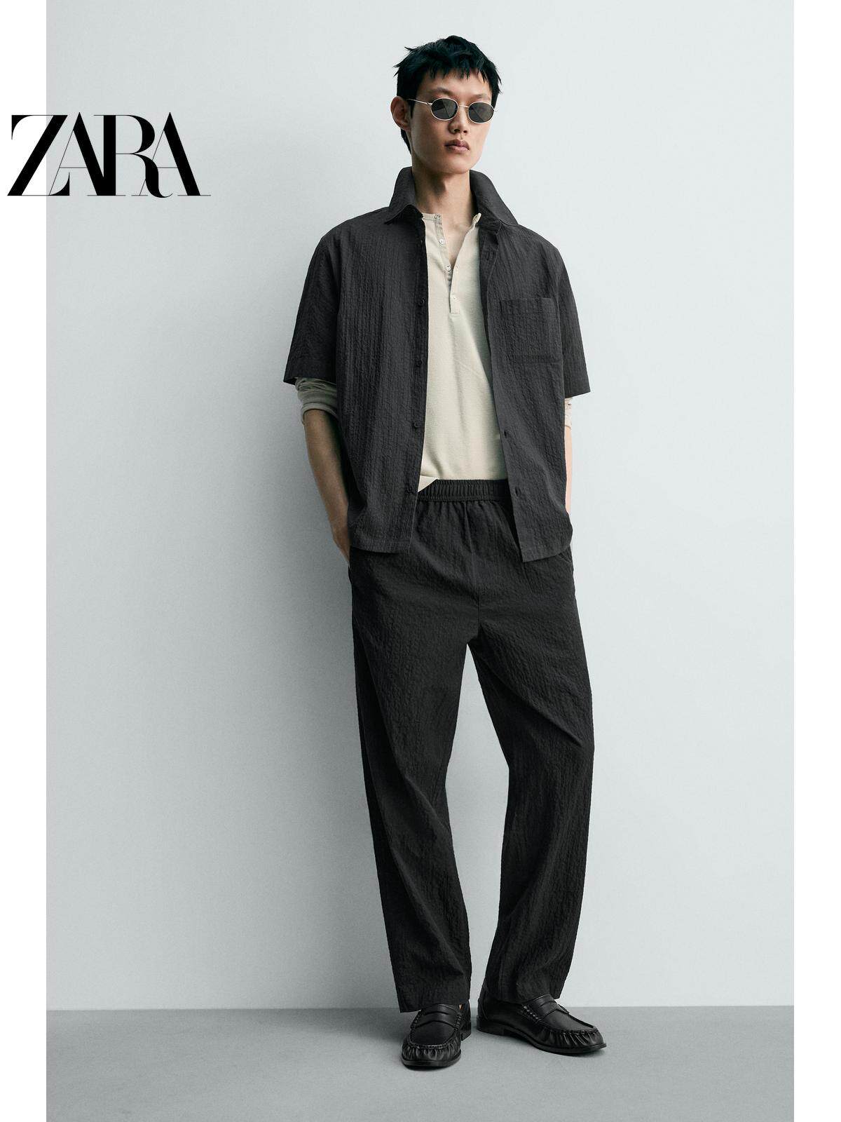 ZARA Coleção Primavera/Verão 2026 Sapatos Masculinos: Mocassins Casuais Simples com Aba e Bolso 2629720 800