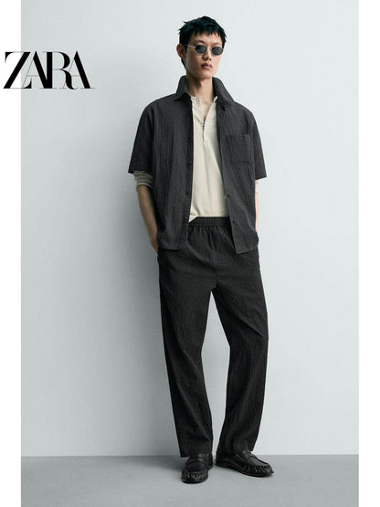 ZARA Coleção Primavera/Verão 2026 Sapatos Masculinos: Mocassins Casuais Simples com Aba e Bolso 2629720 800