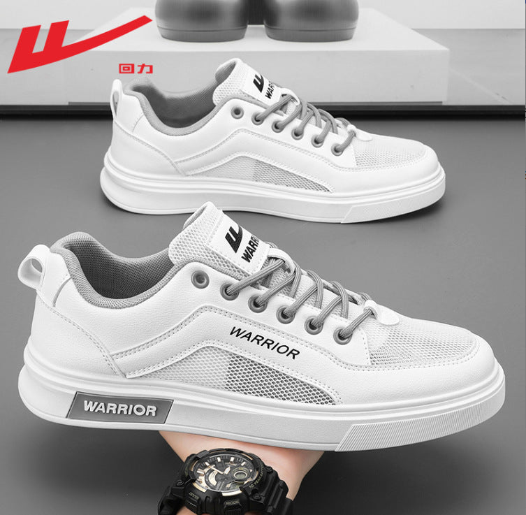 Sapatos casuais confortáveis de sola grossa para homem Warrior, novos ténis de moda de rede de verão com rede respirável, ténis versáteis e modernos