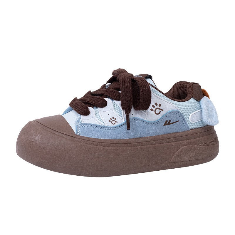 Sapatos quentes de sola grossa forrados a lã guerreiro, novos sapatos de algodão baixo e versáteis de inverno para mulheres, sapatos de estudante em estilo cachorrinho