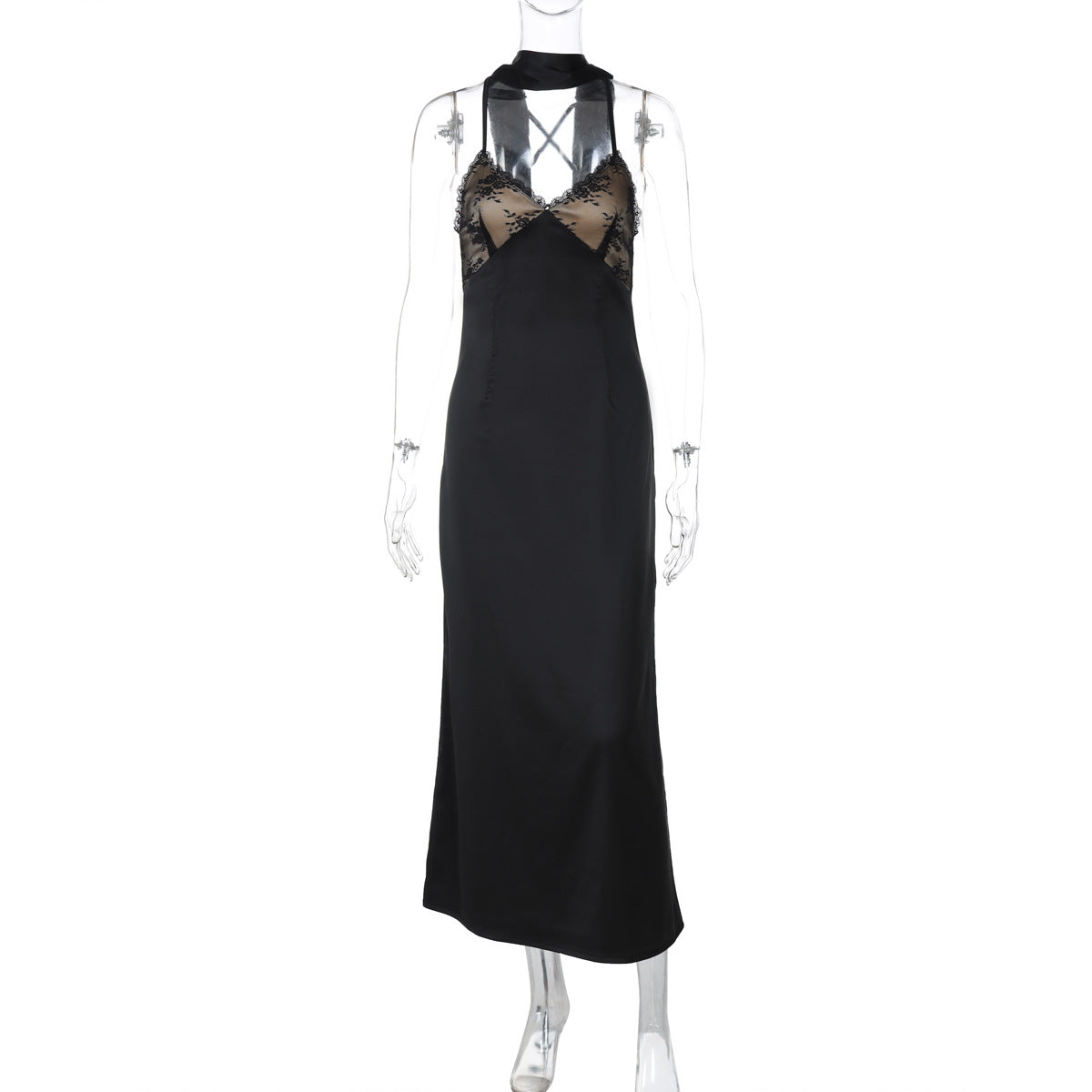 O novo vestido sexy em V profundo, ajustado em V profundo, comprido, puro charme, com capças sem costas ocas, mais vendido da Amazon, para mulheres