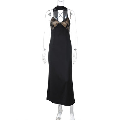 O novo vestido sexy em V profundo, ajustado em V profundo, comprido, puro charme, com capças sem costas ocas, mais vendido da Amazon, para mulheres