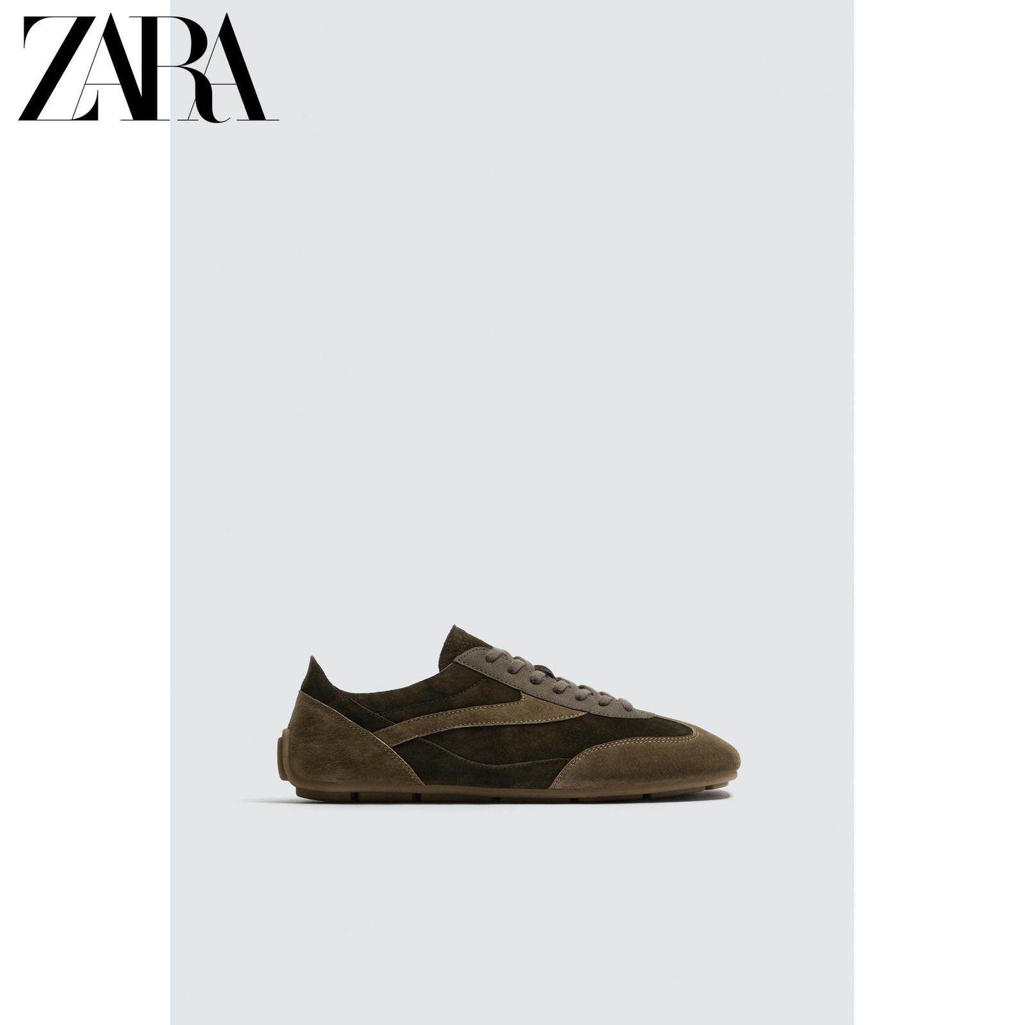 ZARA 2026 Primavera/Verão Sapatos Masculinos, Detalhes em Camurça, Cadarço, Leves, 2292720 707