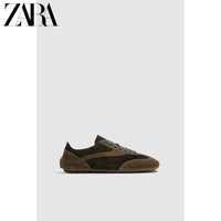 ZARA 2026 Primavera/Verão Sapatos Masculinos, Detalhes em Camurça, Cadarço, Leves, 2292720 707
