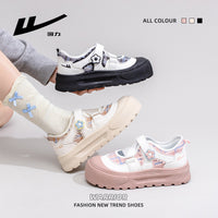Ténis Warrior de sola grossa, confortáveis, versáteis e fofos, sapatos casuais modernos e de alto custo-benefício, sapatos individuais femininos enérgicos coreanos