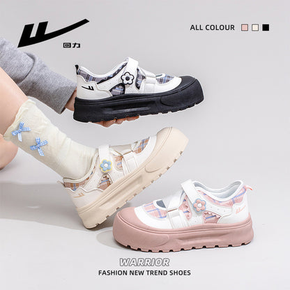 Ténis Warrior de sola grossa, confortáveis, versáteis e fofos, sapatos casuais modernos e de alto custo-benefício, sapatos individuais femininos enérgicos coreanos