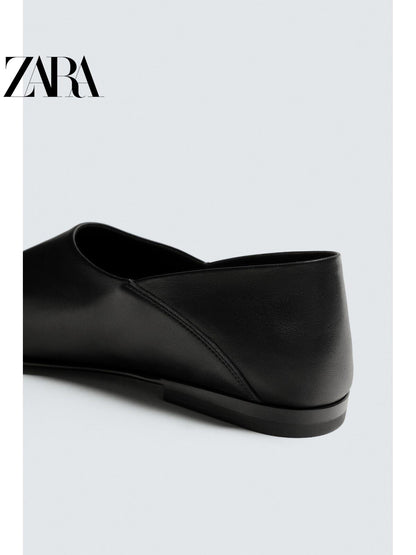 ZARA Coleção Verão 2026 - Sapatos Masculinos - Mocassim Simples de Couro com Sola Fina 2631820 800