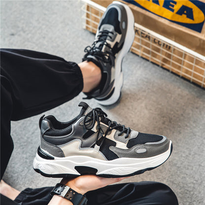 Sapatos masculinos populares famosos na internet, sapatos desportivos Spring A-Gump, sapatos de pai estilo Hong Kong para jovens masculinos, INS modernos e versáteis antiderrapantes