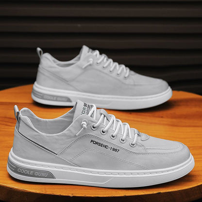 Novos sapatos casuais casuais masculinos para o verão masculino 2025, ténis de estudante versáteis e respiráveis, sapatos de lona masculinos