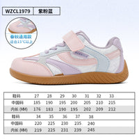 Sapatos infantis Warrior color-block Velcro, novos sapatos de treino moral para raparigas da primavera, ténis desportivos leves de sola fina, sapatos casuais versáteis