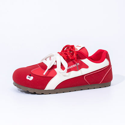 Os novos ténis de ballet de sola fina da Warrior, sapatos casuais com duplo atacador e estilo casual, versáteis, leves e confortáveis para mulheres