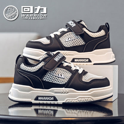 Warrior 2026 Novos Sapatos Versáteis e Confortáveis para Rapazes, Sapatos de Sola Grossa com Blocos de Cor e Modernos de Rede Simples, Sapatos Mágicos Respiráveis