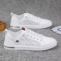 Sapatos Masculinos Xiaobai Primavera 2024 Novos ténis casuais slip-on planos, Calças desportivas desportivas de sola macia e respiráveis e versáteis