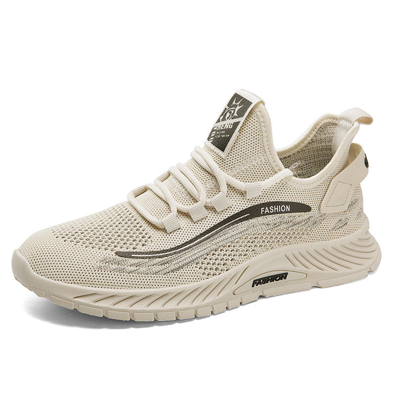 Sapatos masculinos de coco, sapatos desportivos casuais de malha resistentes a odores de verão, sapatos leves de verão, respiráveis, finos de malha mosca e na moda