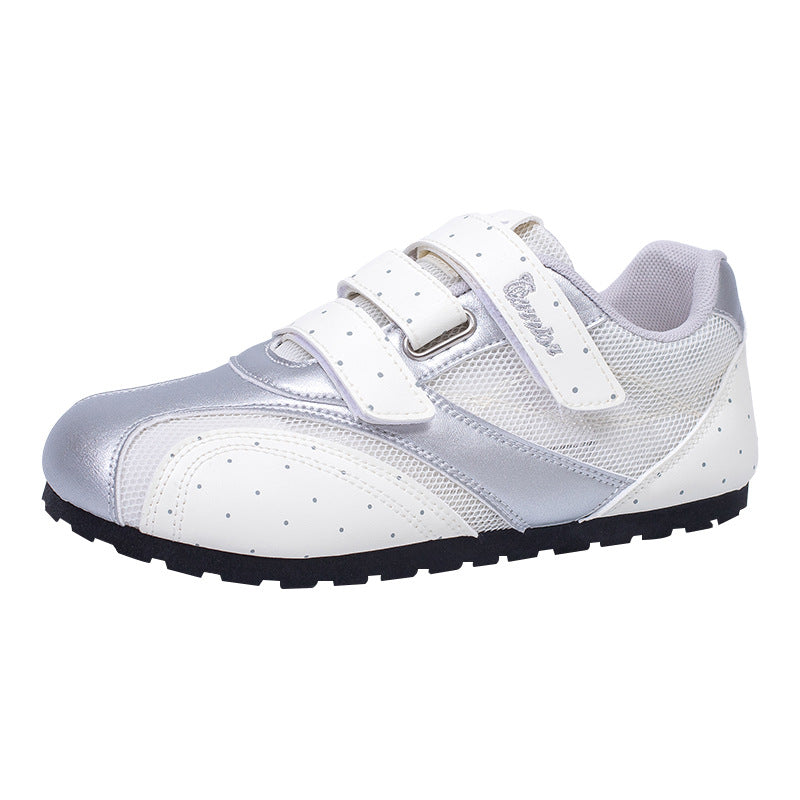 Sapatos de treino moral confortáveis e energéticos da Warrior Warrior, sapatos de malha simples versáteis, modernos e respiráveis, sapatos femininos de velcro de alto valor