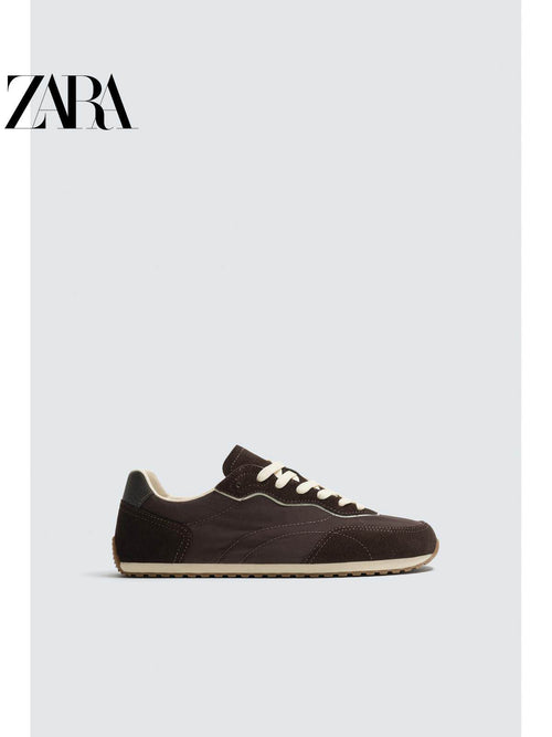 ZARA 2026 Primavera/Verão Novos Sapatos Masculinos BAREFOOT Tênis Leves e Confortáveis 2394720 700