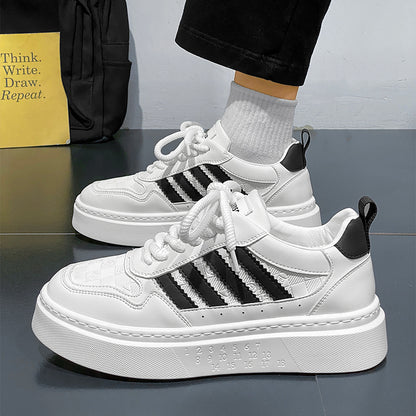 Sapatos Brancos Novos Casuais Casuais Masculinos para Outono, Sapatos Simples e Confortáveis Masculinos, Sapatos Modernos e Versáteis, Exportação Grossista