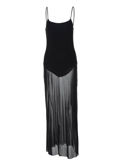 Novos vestidos slip skin-fit femininos de retalhos transfronteiriços na Amazon por grosso