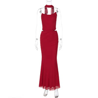 Conjunto de Saia Longa Elegante de Duas Camadas Transfronteiriças Transfronteiriças da Amazon, Conjunto de Duas Peças