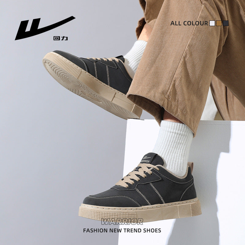 Sapatos de madeira de sola grossa de moda versáteis, Warrior para deslocações diárias, sapatos masculinos de trabalho, estilo minimalista, sapatos pretos confortáveis e de nicho
