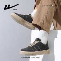 Sapatos de madeira de sola grossa de moda versáteis, Warrior para deslocações diárias, sapatos masculinos de trabalho, estilo minimalista, sapatos pretos confortáveis e de nicho