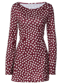 Moda feminina europeia e americana 2026 verão nova moda com estampado de bolinhas slim-fit estilo fresco vestido de manga comprida por grosso