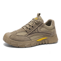 Sapatos de proteção ao parto, sapatos de homem, novos sapatos respiráveis de mola respiráveis para trabalho de trabalho, sapatos desportivos antiderrapantes e resistentes ao desgaste, sapatos de trabalho casuais, sapatos de caminhada