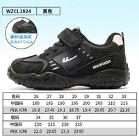 Os novos sapatos infantis modernos, versáteis e confortáveis da Warrior 2026, sapatos casuais de alto valor com blocos de cor, sapatos desportivos estilosos e fixes