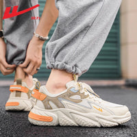 Warrior Korean Sapatos Masculinos Modernos e Fixes, Sapatos Casuais Casuais Retro com Sola Macia, Sapatos Desportivos de Rede com Atacadores, Sapatos de Pai para o Trajeto Diário