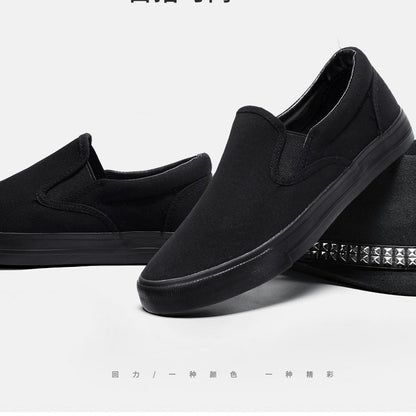 Sapatos minimalistas de tecido fáceis de gerir da Warrior para o outono, sapatos novos de uma perna, sapatos pretos de pai de meia-idade
