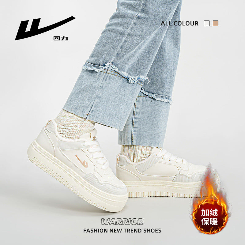 Novos sapatos plataforma Warrior com sola grossa, sapatos confortáveis com alongamento das pernas, sapatos simples e versáteis, sapatos femininos de exterior a grosso