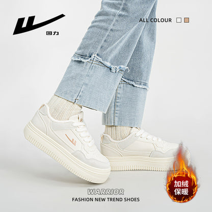 Novos sapatos plataforma Warrior com sola grossa, sapatos confortáveis com alongamento das pernas, sapatos simples e versáteis, sapatos femininos de exterior a grosso