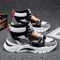 Sapatos masculinos, sapatos novos de cano alto para primavera, sapatos desportivos da moda para homem, sapatos de pai versáteis e respiráveis para homem, sapatos de estudante