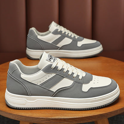 Novos Sapatos Brancos Respiráveis para Verão 2025 Masculinos, Sapatilhas Desportivas Modernas e Versáteis de Sola Grossa, Ténis Casuais