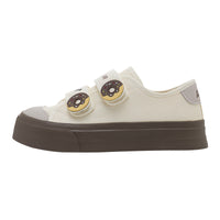 Ténis Warrior Velcro de sola grossa, sapatos juvenis, energéticos, confortáveis, de estudante, fofos e favorecedores, pequenos sapatos de cabeça grande cor-de-rosa morango para mulheres