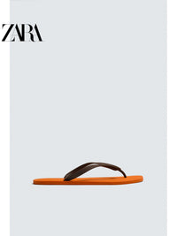 ZARA 2026 Verão Novo Sapatos Masculinos, Material Elástico, Sandálias Rasteiras Confortáveis com Detalhes, 2796720 070