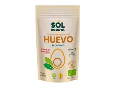 Substituto De Ovo Em Pó Vegetal Bio Sol Natural 350 G - Substituto