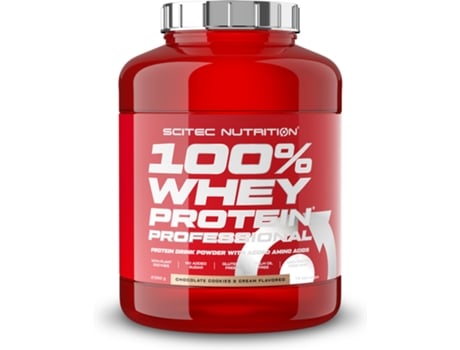 Proteína Scitec Nutrition 100% Professional Fórmula Melhorada Sem Açucares (2.35 Kg  - Chocolate - Galleta) - Scitec Nutrition