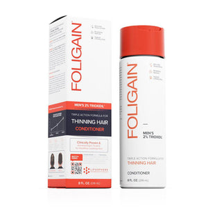 CONDICIONADOR FOLIGAIN DE TRIPLA AÇÃO PARA CABELO FINO PARA HOMENS COM 2% TRIOXIDIL®