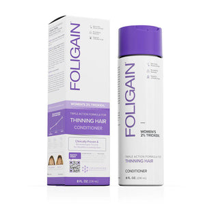 CONDICIONADOR DE TRIPLA AÇÃO FOLIGAIN PARA CABELO FINO PARA MULHERES COM 2% TRIOXIDIL®