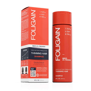 CHAMPÔ FOLIGAIN AÇÃO TRIPLA PARA CABELO FINO PARA HOMENS COM 2% TRIOXIDIL®
