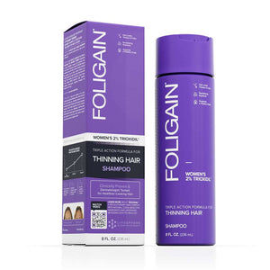 CHAMPÔ FOLIGAIN DE AÇÃO TRIPLA PARA CABELO FINO PARA MULHERES COM 2% TRIOXIDIL®