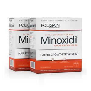 FOLIGAIN MINOXIDIL 5% TRATAMENTO PARA REGRESSÃO CAPILAR PARA HOMENS SUPRIMENTO PARA 6 MESES