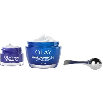 Set Gel Hyaluronic 24 + Vitamin B5 50ml + Retinol 24 15ml + Masajeador + Neceser