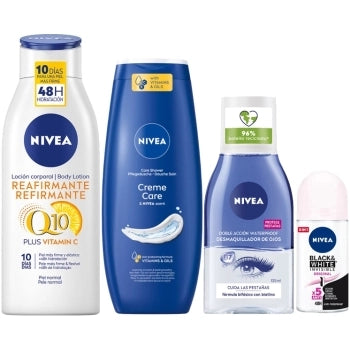 Set Body Loción Reafirmante Q10 + Vitamin C 400ml + 3 Productos + Neceser