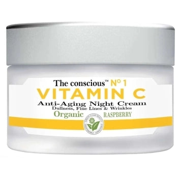 The conscious Vitamin C Anti-Aging Night Cream Organic Raspberry